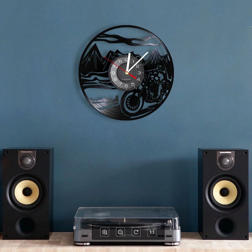 Horloge Murale Moto Montagne Antre du Motard