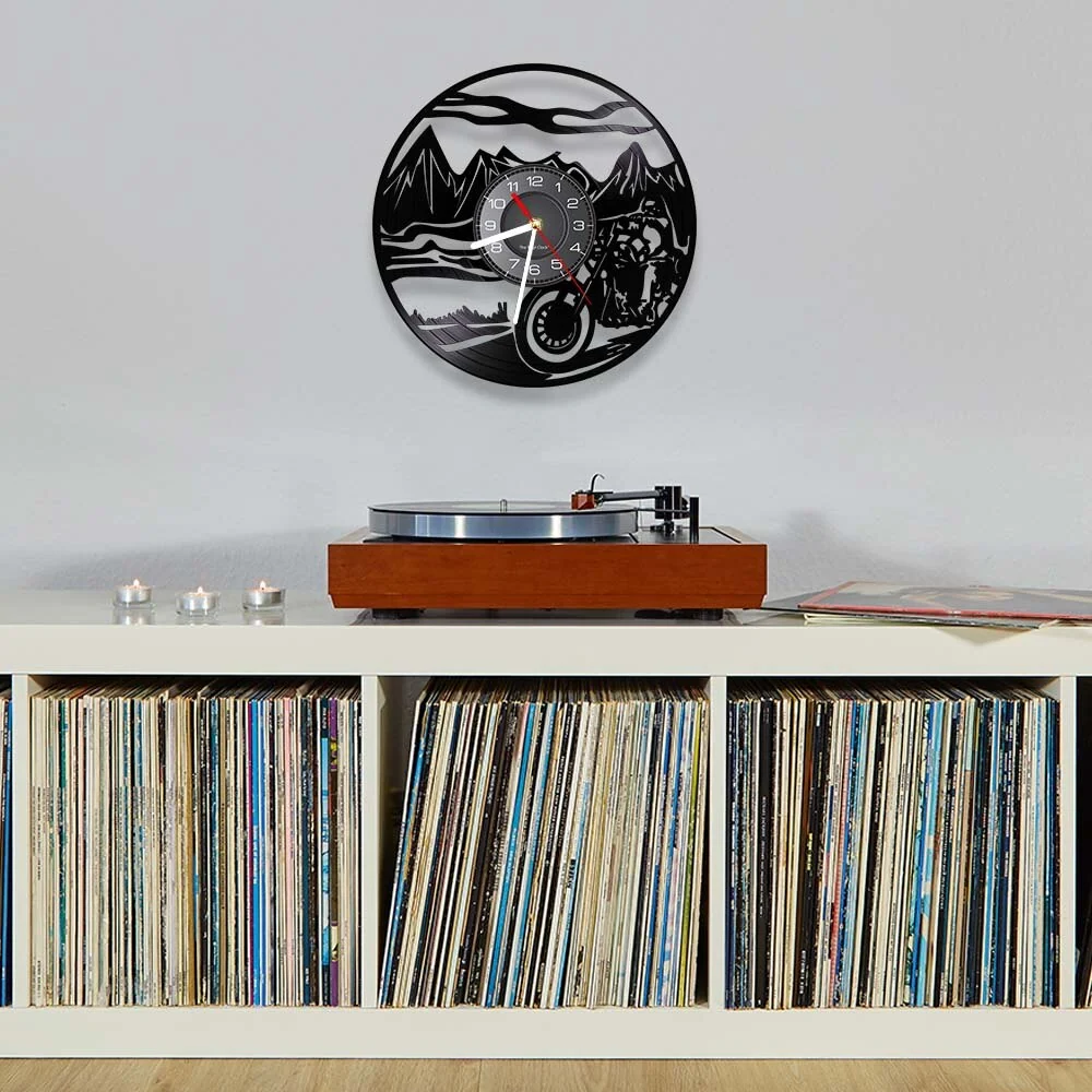 Horloge Murale Moto Montagne Antre du Motard