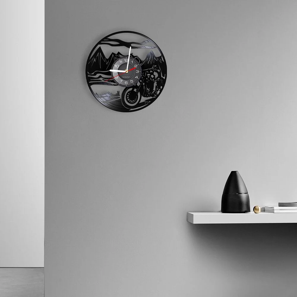 Horloge Murale Moto Montagne Antre du Motard