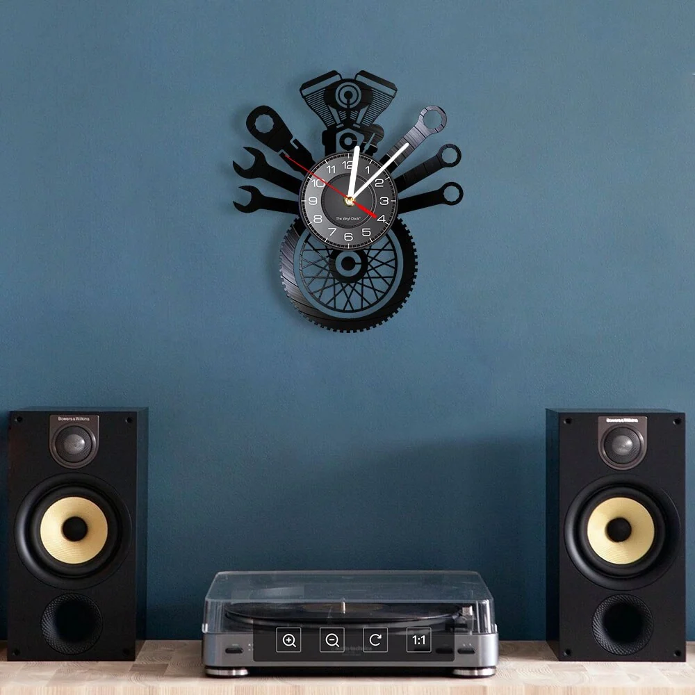 Horloge Murale Moto Outils du Biker Antre du Motard