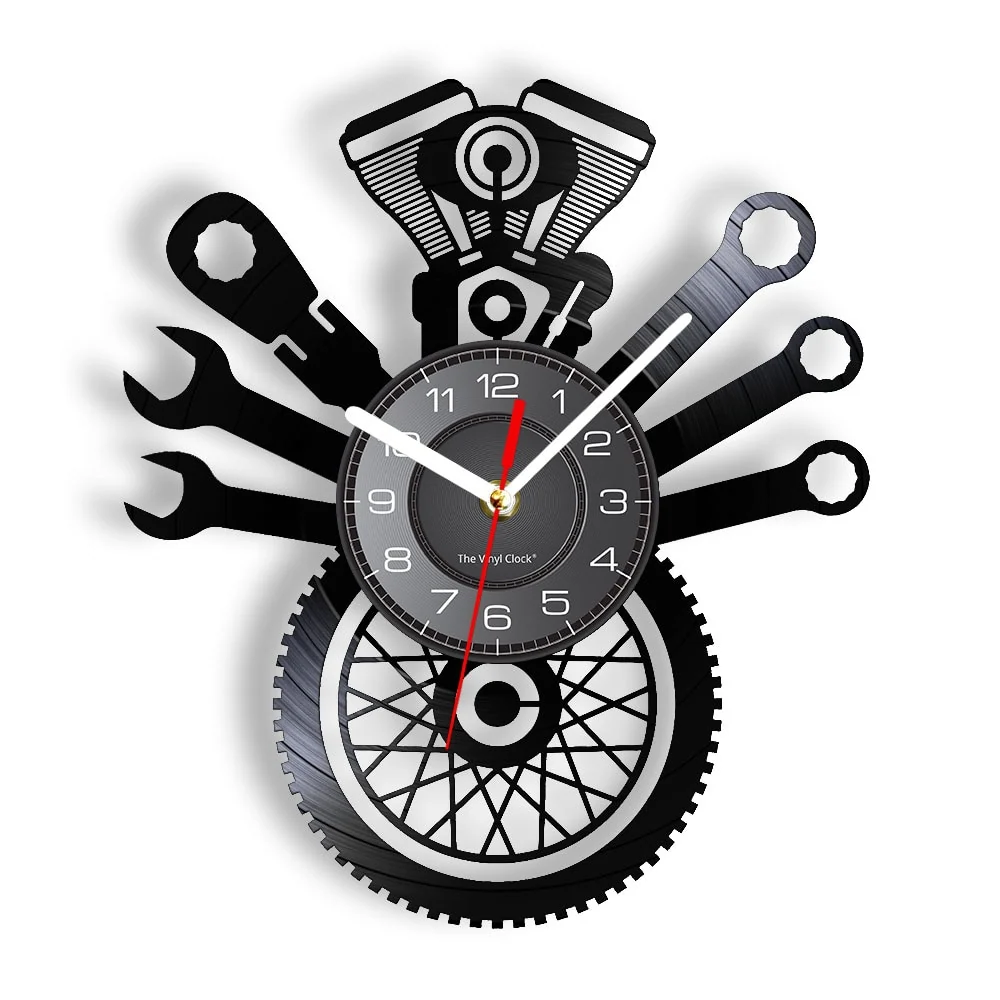 Horloge Murale Moto Outils du Biker Antre du Motard