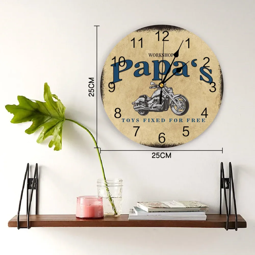 Horloge Murale Moto Papa Vintage Antre du Motard