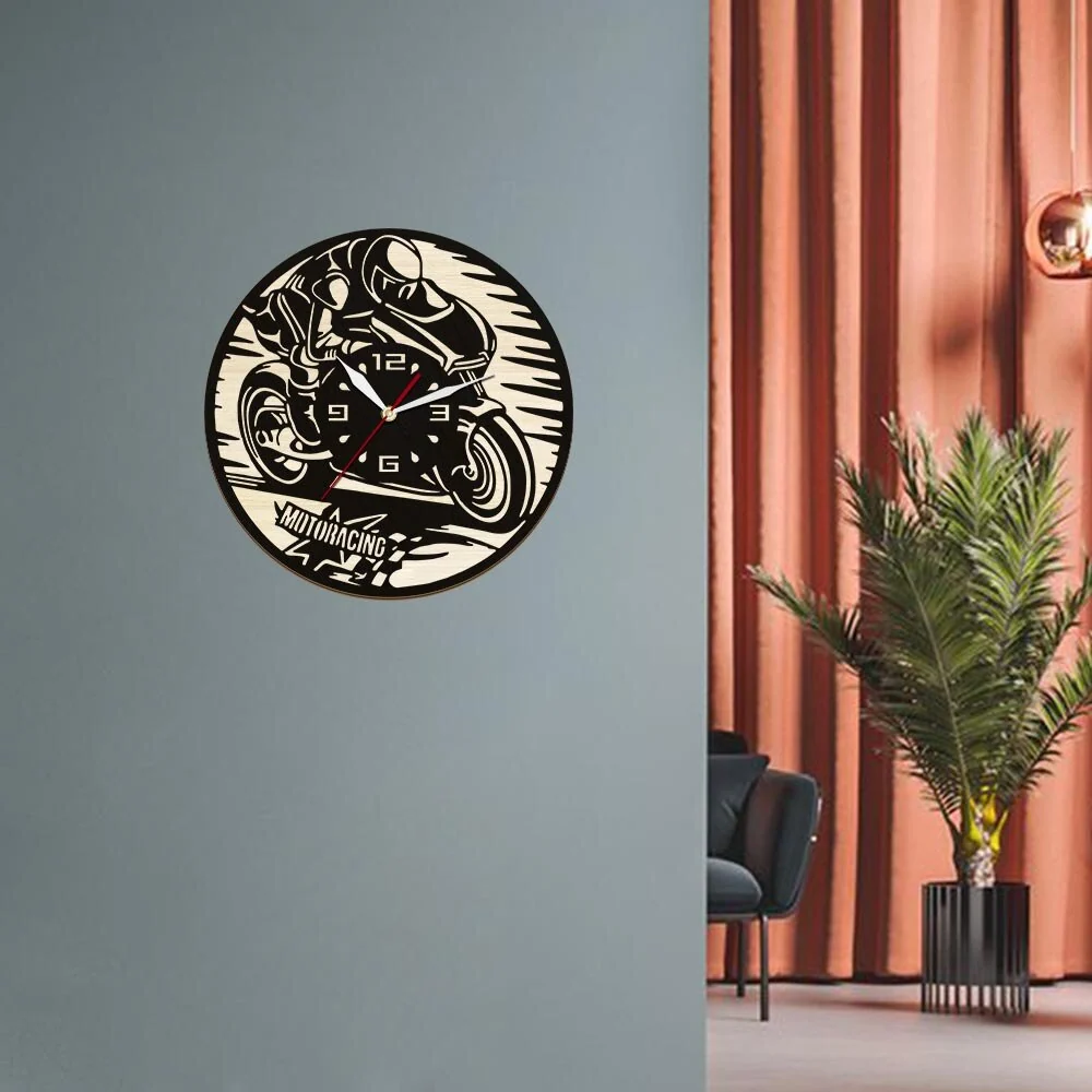 Horloge Murale Moto Racing Antre du Motard