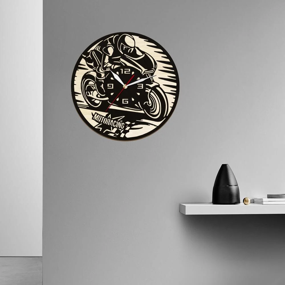 Horloge Murale Moto Racing Antre du Motard