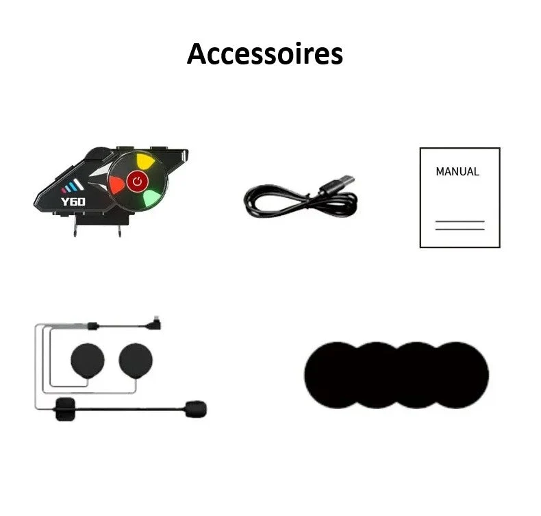 Intercom bluetooth moto Y60 étanches Antre du Motard