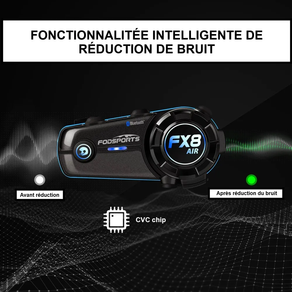 Intercoms moto - Paire de FX8 AIR Antre du Motard