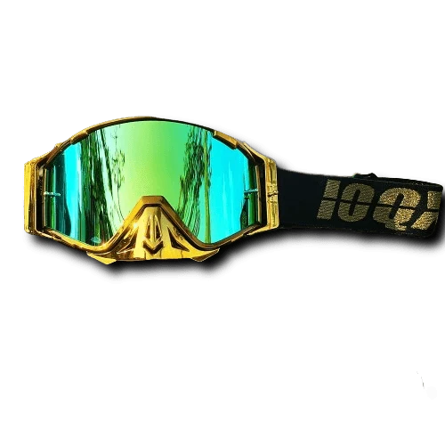 Lunette Moto Cross Doré Ecran Large Antre du Motard
