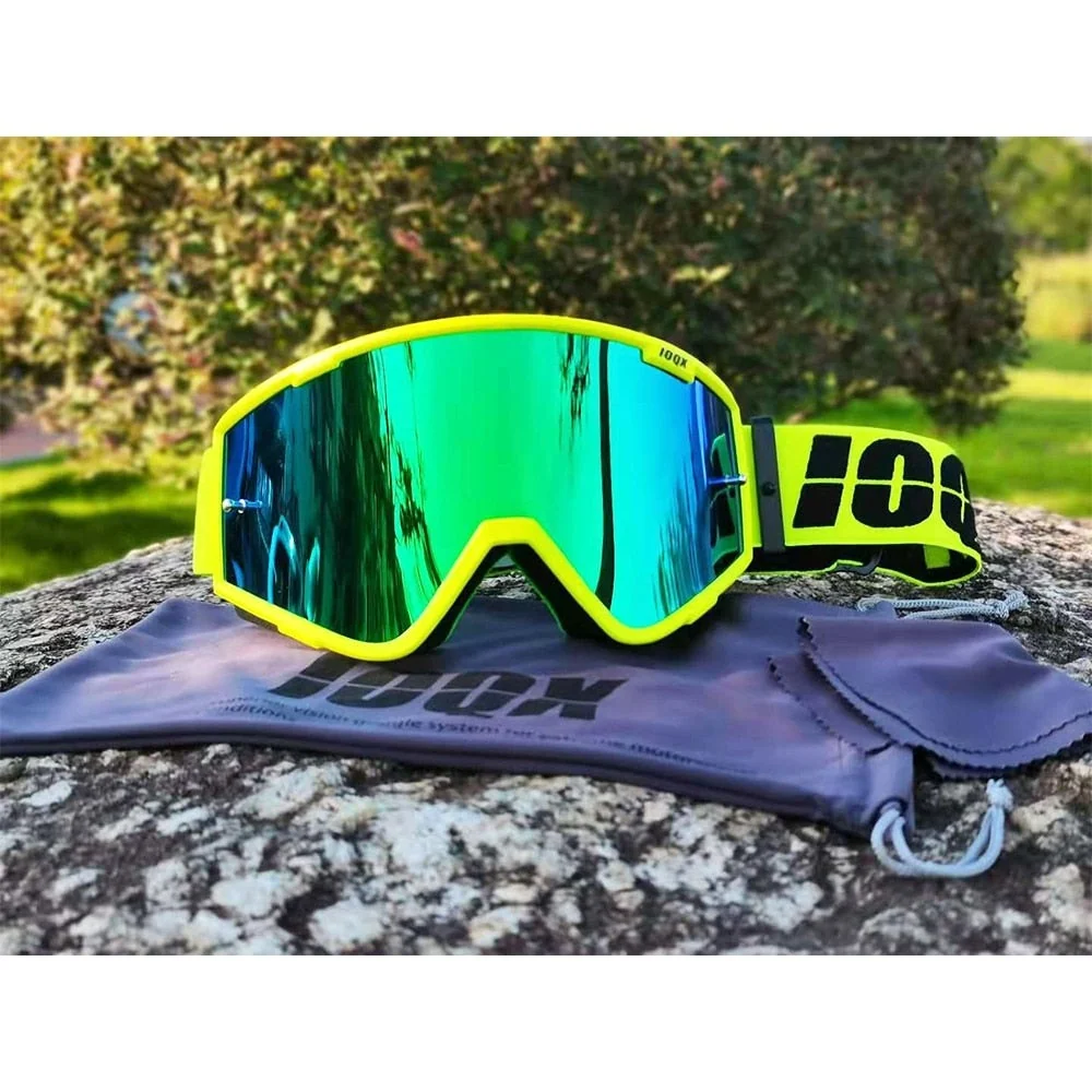 Lunette Moto Cross Ecran Large Full Vert Antre du Motard