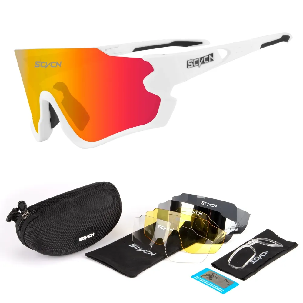 Lunette Moto Photochromique Blanche avec Verre Orange et Rouge Antre du Motard