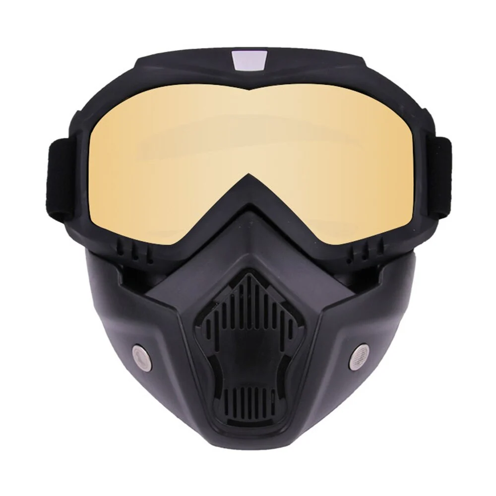 Lunette Moto Intégrale avec Verre de Teinte Dorée Antre du Motard