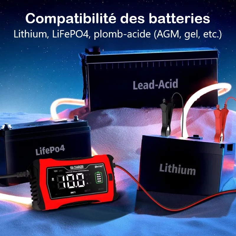 Maintien de charge de batterie moto 10A 12V-24V Antre du Motard