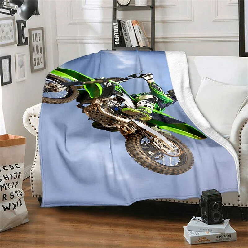 Plaid Moto Cross Acrobatie 75x90cm Antre du Motard