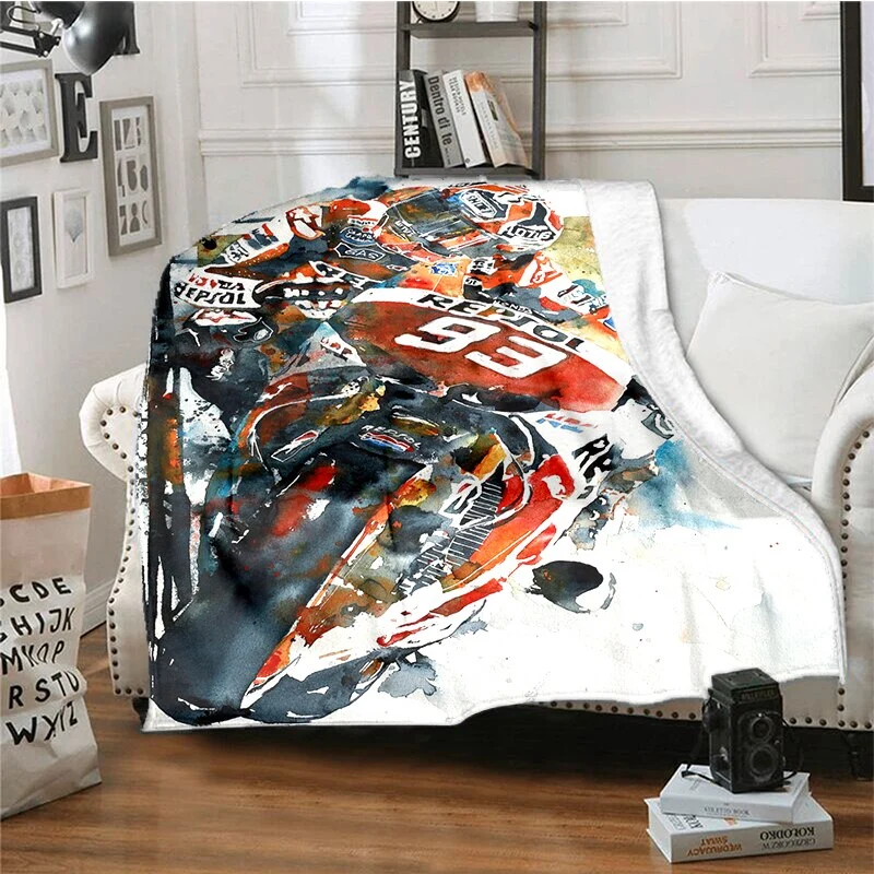 Plaid Moto GP Marquez Pose le Genou Antre du Motard