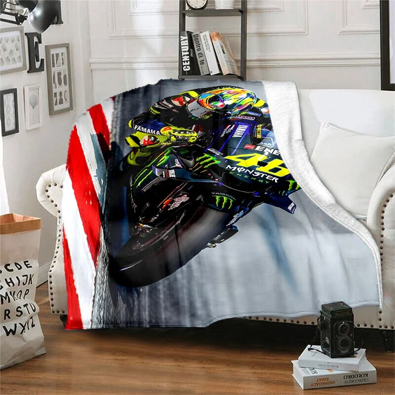 Plaid Moto GP Rossi en Courbe Antre du Motard