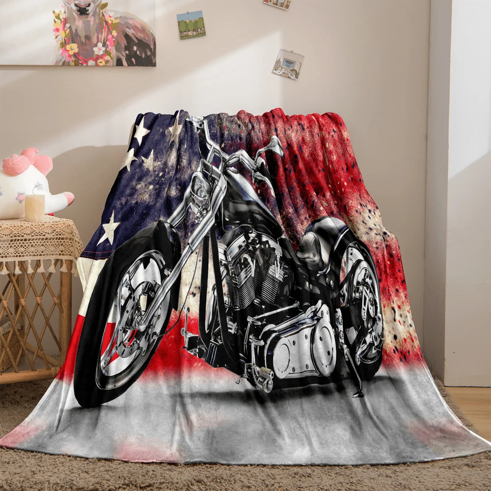 Plaid Moto Drapeau Américain Antre du Motard