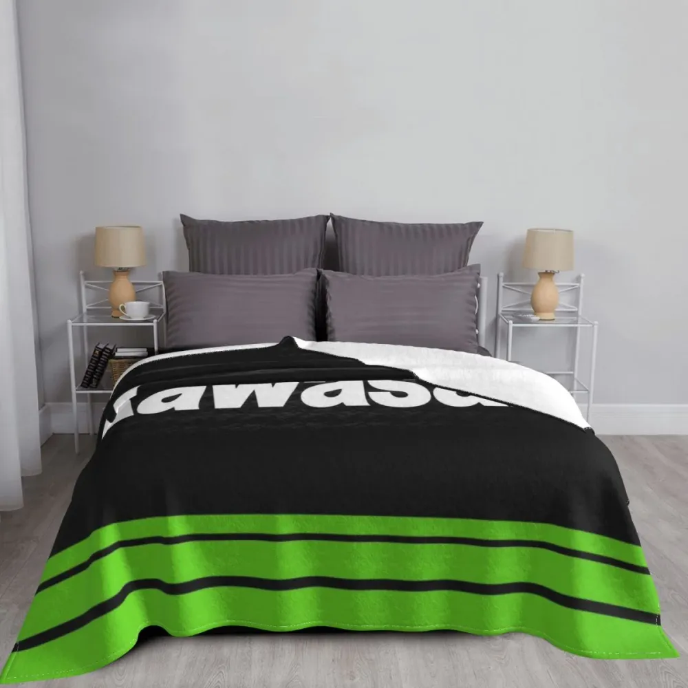 Plaid Moto Inscription Kawasaki Antre du Motard