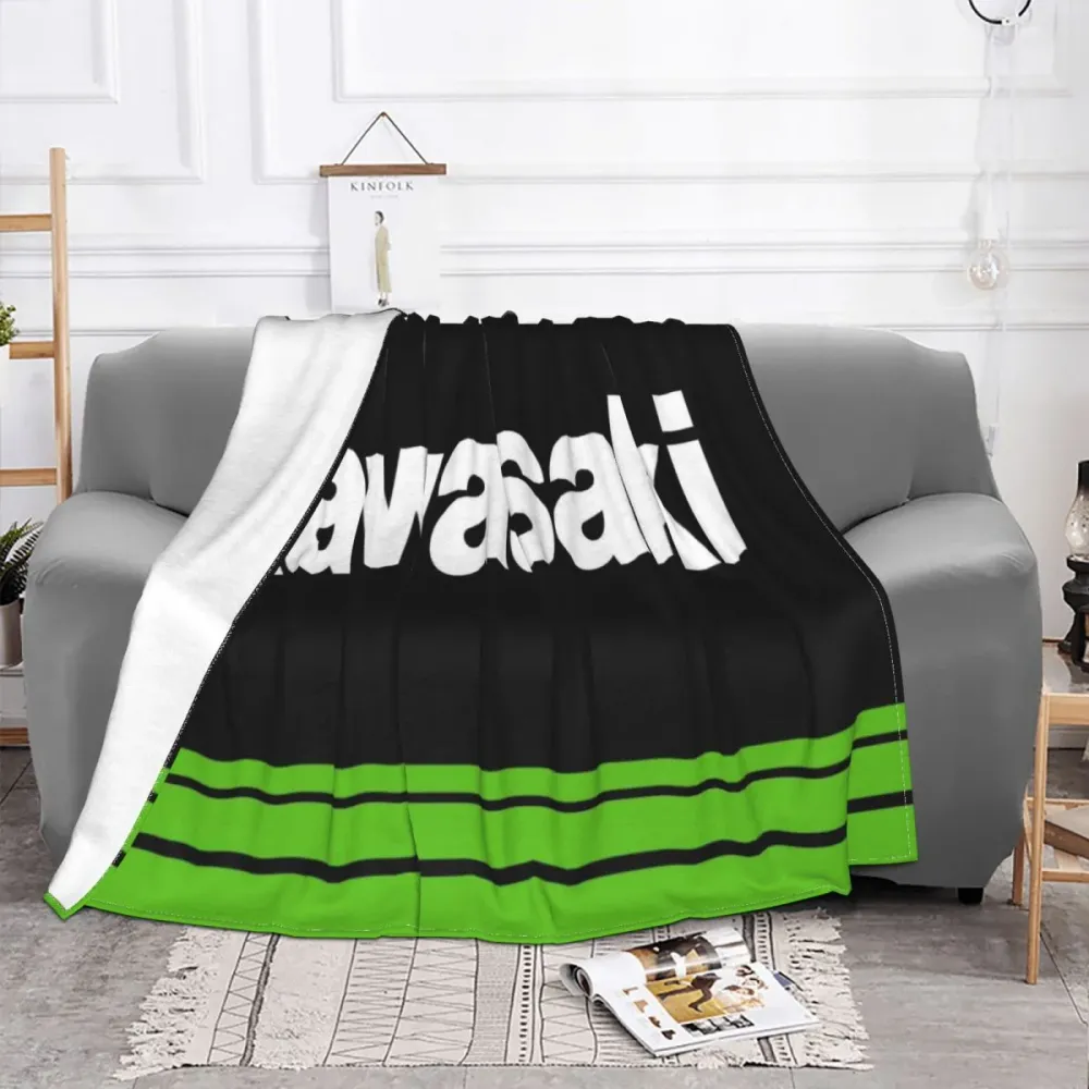 Plaid Moto Inscription Kawasaki Antre du Motard