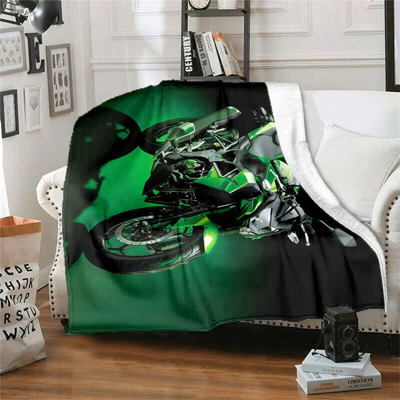 Plaid Moto Néon Vert Antre du Motard