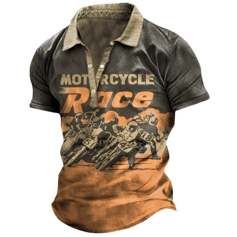 Polo Moto Motorcycle Race Vintage Antre du Motard