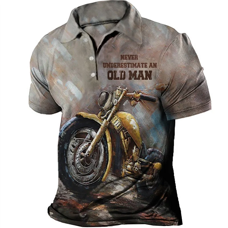 Polo Moto Never Underestimate Old Man Antre du Motard