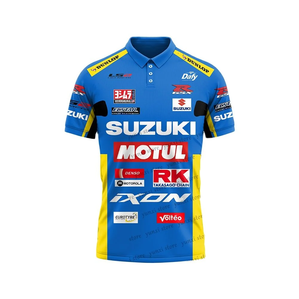 Polo Moto Suzuki Racing Bleu Antre du Motard