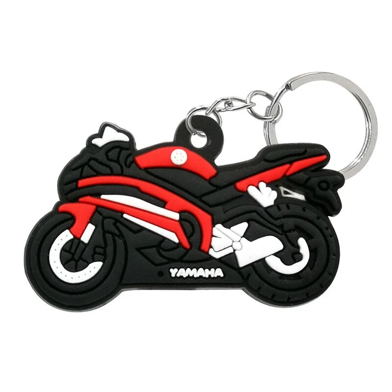 Porte-Clé Moto Caoutchouc Yamaha Noir & Rouge Antre du Motard