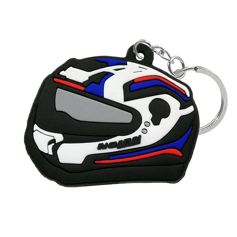 Porte-Clé Moto Casque en Caoutchouc Antre du Motard