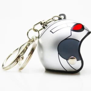 Porte-Clef Moto<br> Casque Chromé Antre du Motard