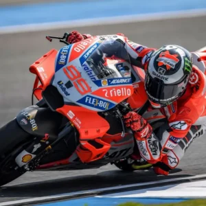 Poster Moto GP<br> Pilote Pose le Genoux Antre du Motard