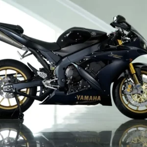 Poster Moto<br> Yamaha R1 sur Béquille Antre du Motard