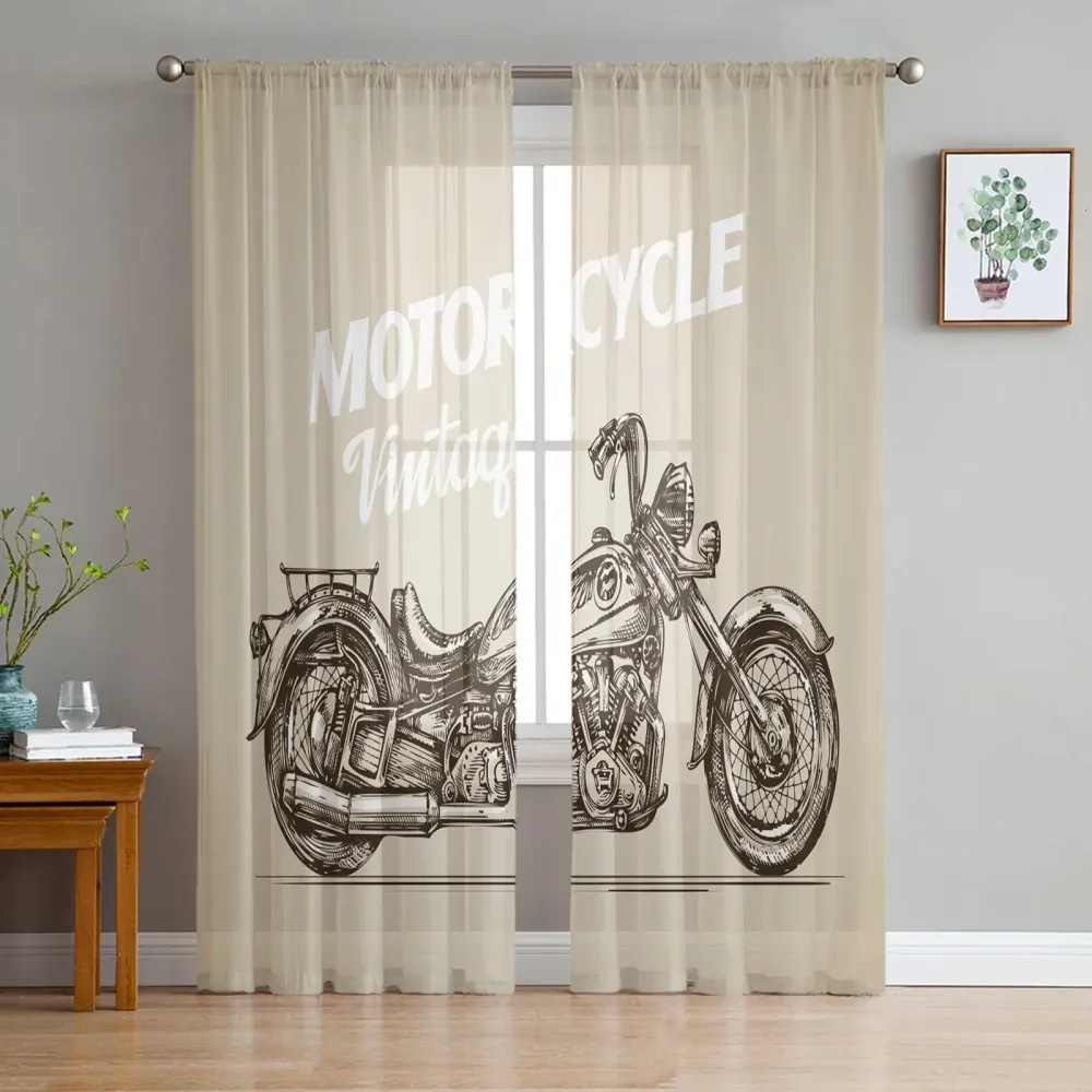 Rideau Motif Moto Antre du Motard