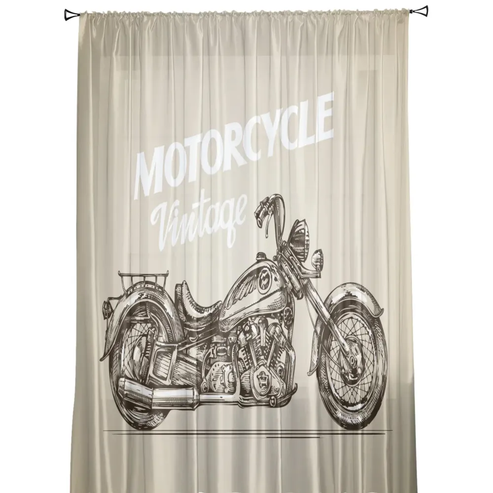 Rideau Motif Moto Antre du Motard