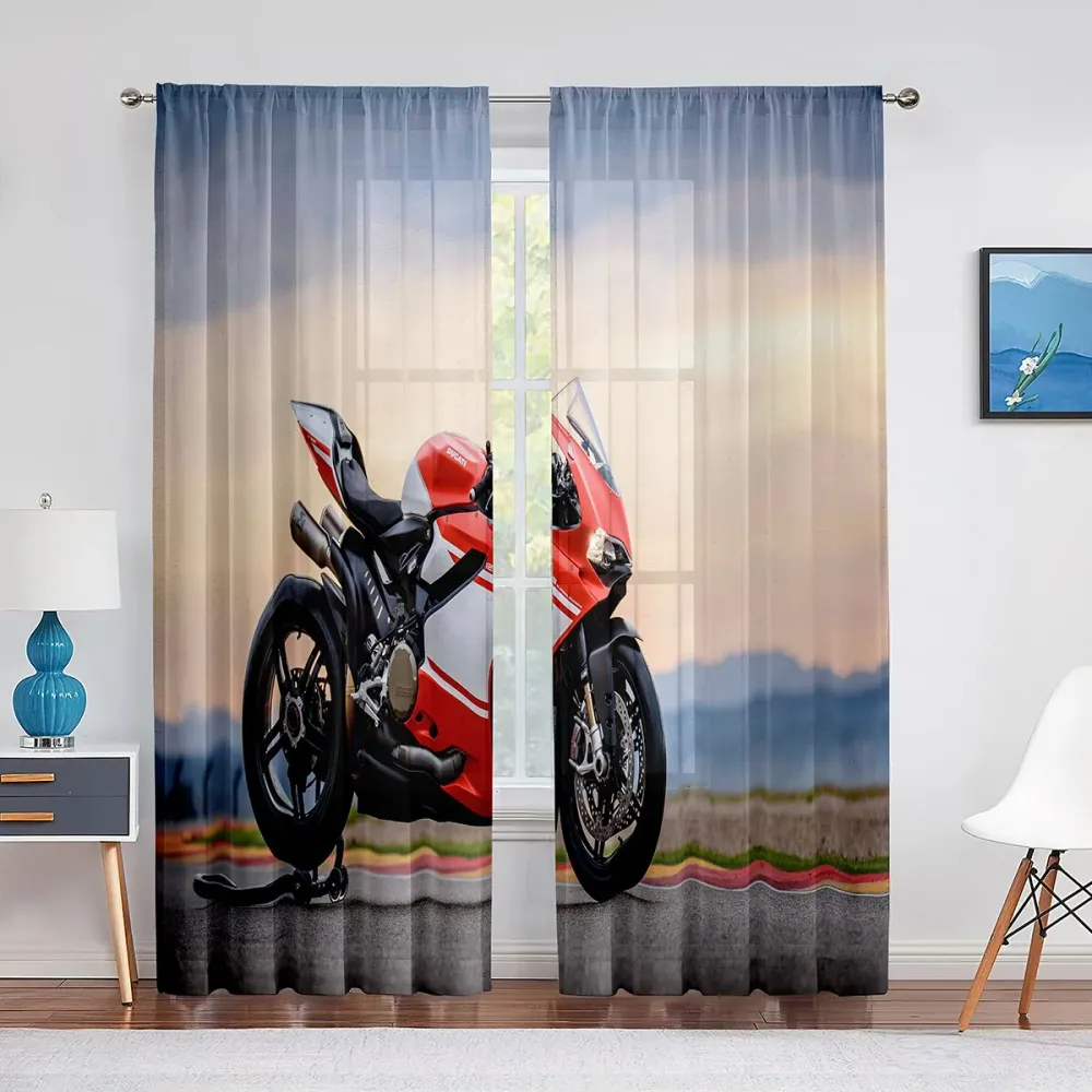 Rideau Moto Sportive Ducati sur Béquille Antre du Motard