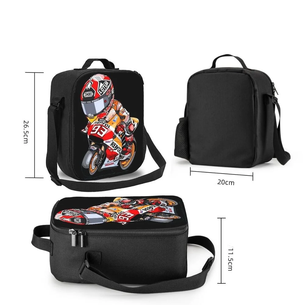 Sac Sacoche Isotherme Moto GP Pilote Marc Marquez Cartoon Antre du Motard
