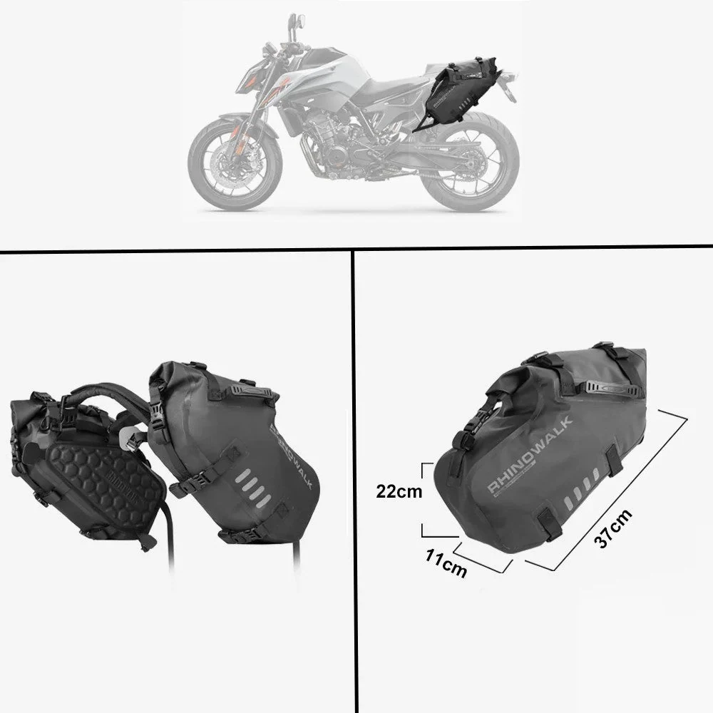 Sacoche cavaliere moto étanche 18L 28L 48L Antre du Motard