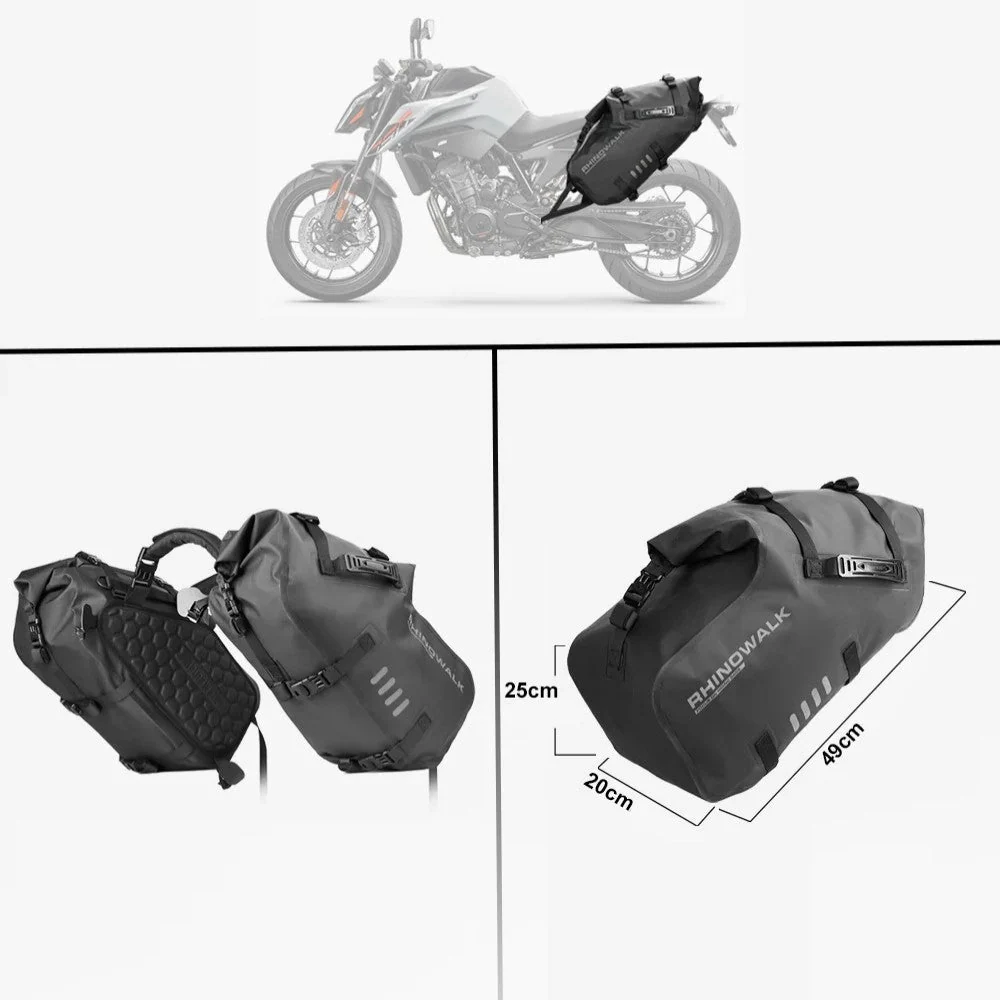 Sacoche cavaliere moto étanche 18L 28L 48L Antre du Motard