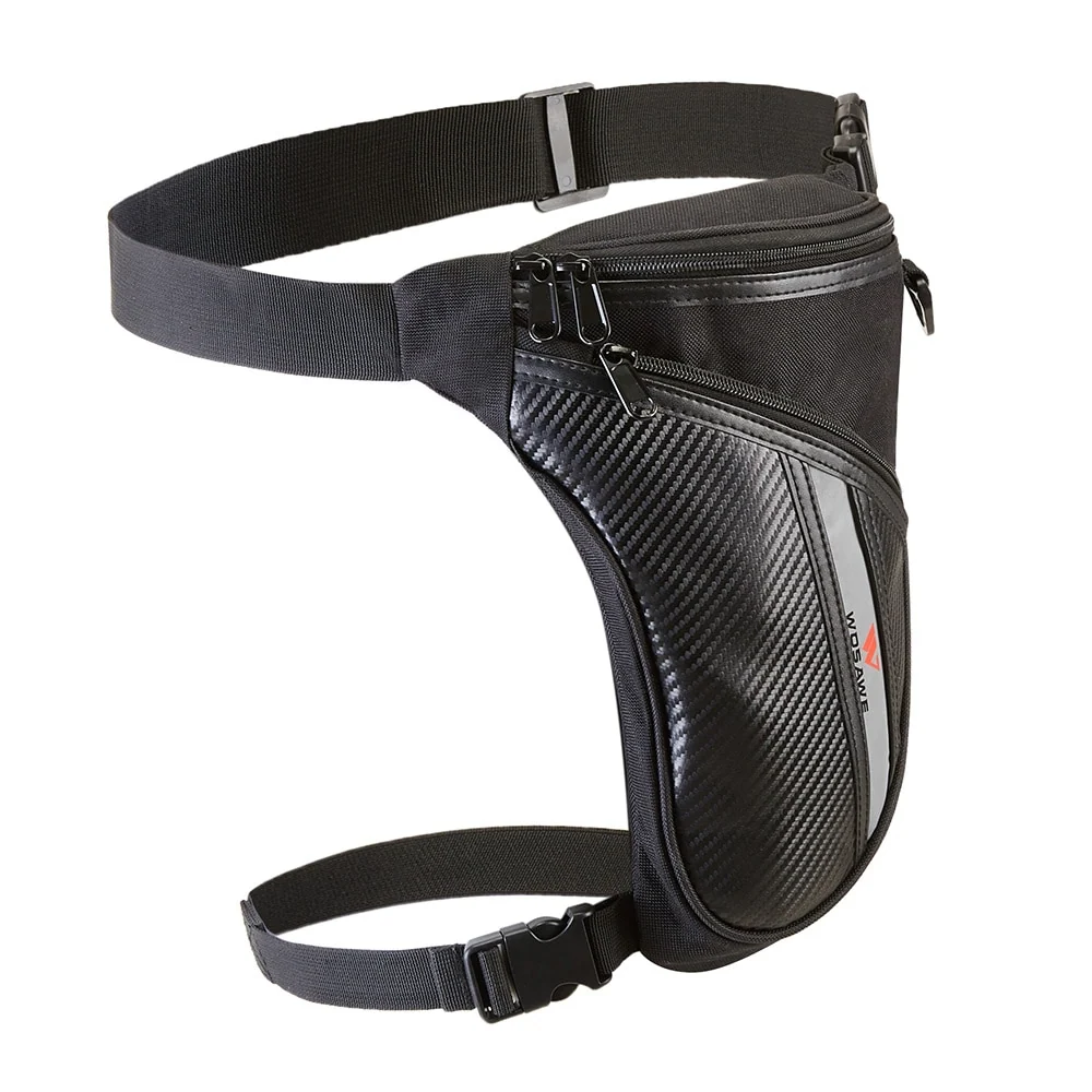 Sacoche de Jambe Moto Reproduction Carbone Antre du Motard