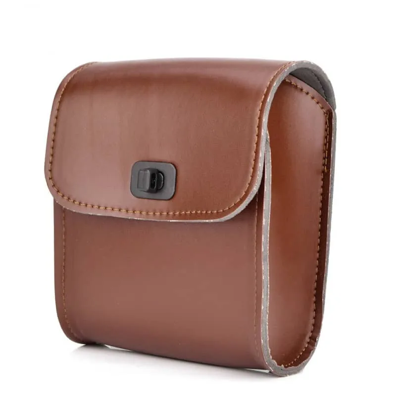 Sacoche moto cuir marron Antre du Motard