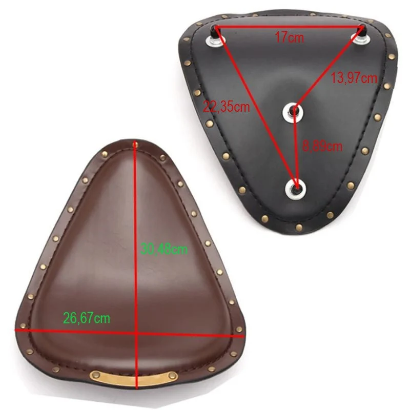 Selle de moto bobber en cuir marorn Antre du Motard