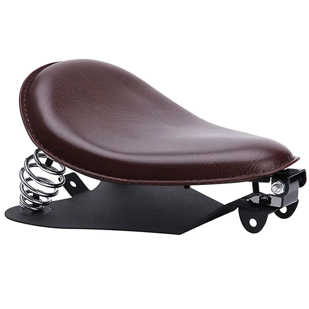 Selle de moto ressort en cuir Antre du Motard
