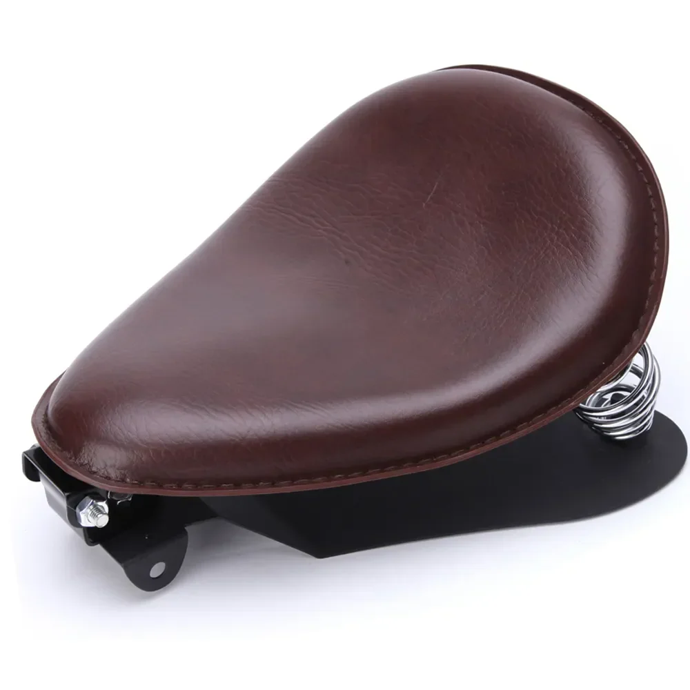 Selle de moto ressort en cuir Antre du Motard