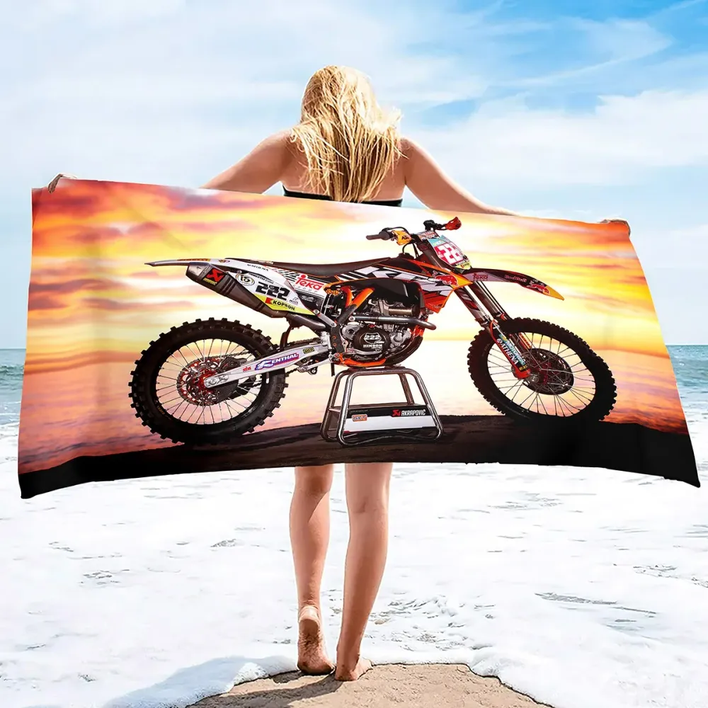 Serviette de Plage Moto Cross Antre du Motard