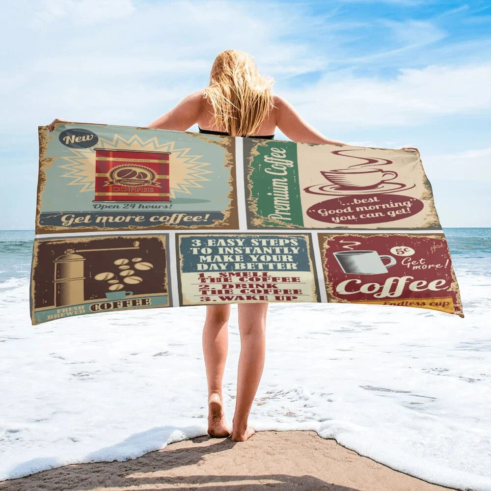 Serviette de Plage Moto Coffee Antre du Motard