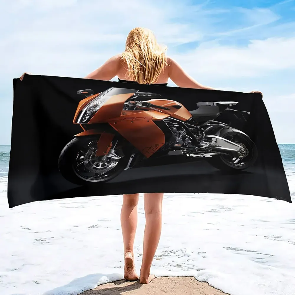 Serviette de Plage Moto Futuriste Antre du Motard