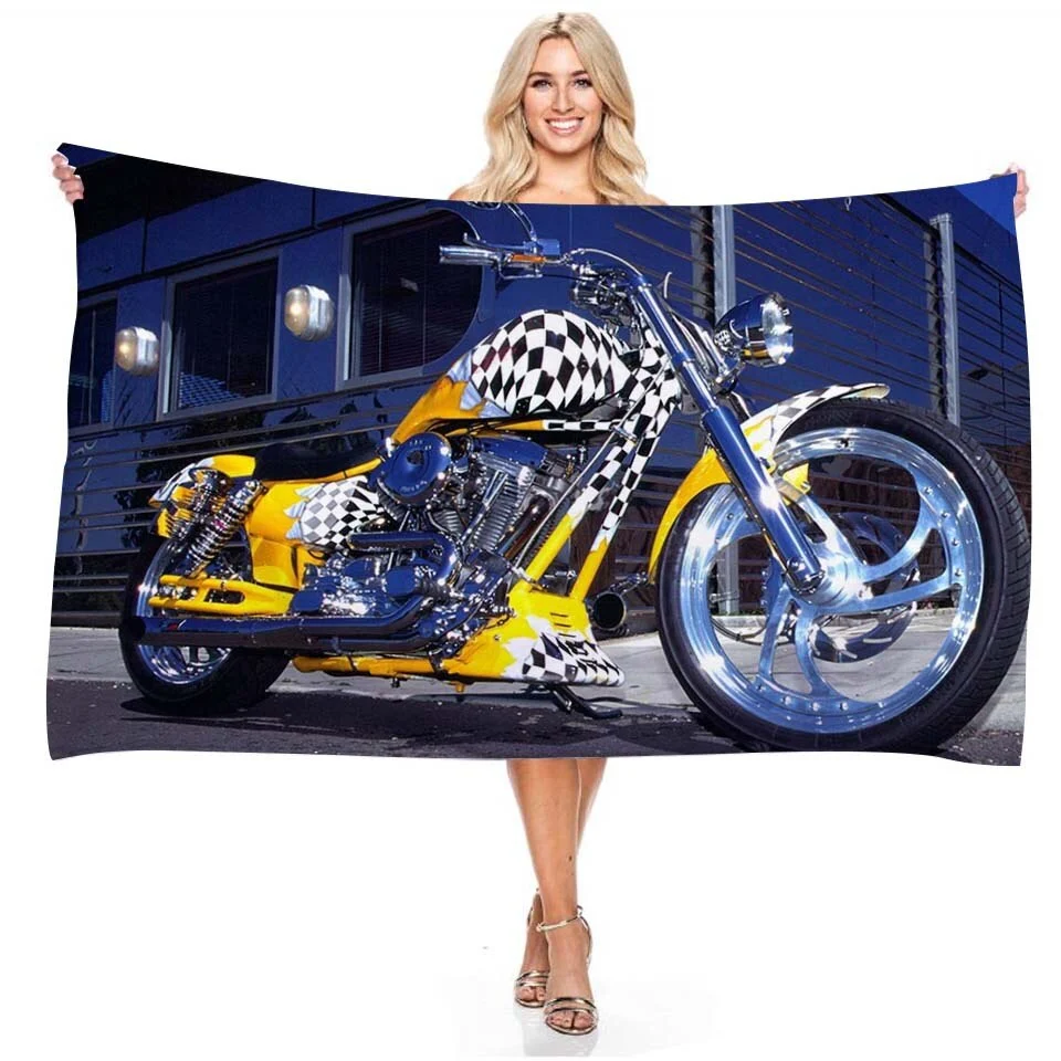 Serviette de Plage Moto Harley peinture Racing Antre du Motard
