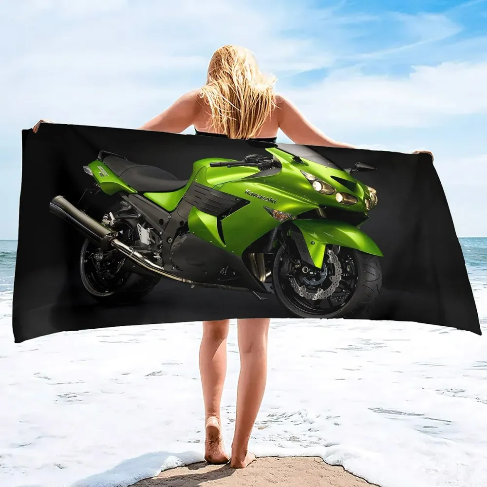 Serviette de Plage Moto Kawasaki 1400 ZZR Antre du Motard
