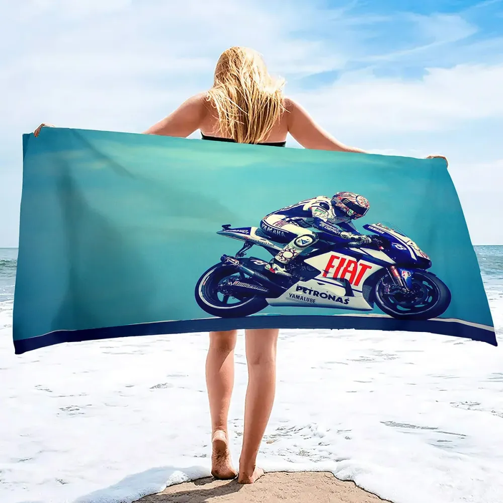 Serviette de Plage Moto Pilote de course GP Antre du Motard
