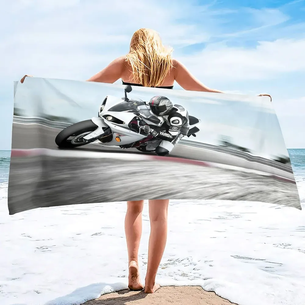 Serviette de Plage Moto Tour de Piste Antre du Motard