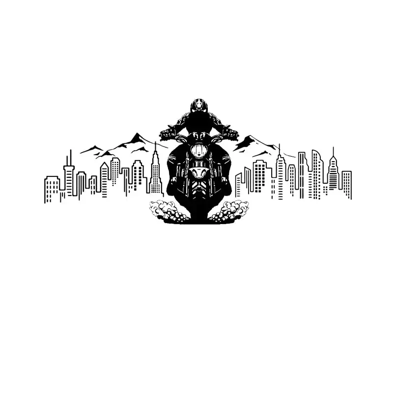 Sticker Mural Moto Balade en Ville Antre du Motard
