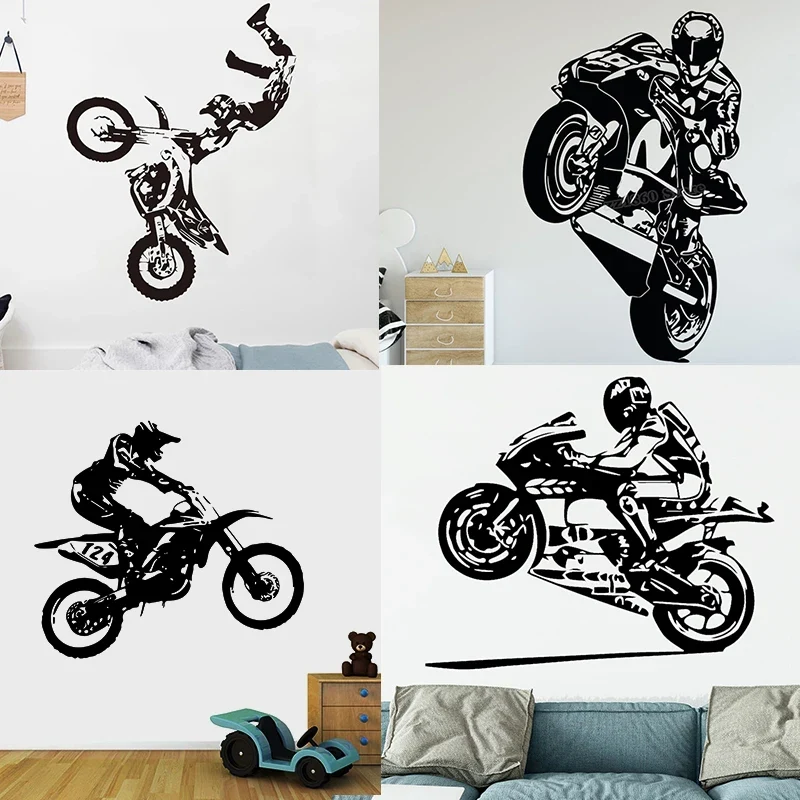 Sticker Mural Moto Balade en Ville Antre du Motard